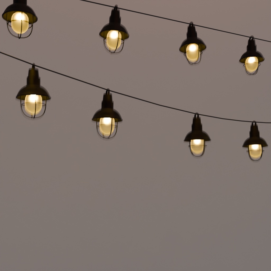 【Blender】ランプシェードのガーランド lamp shade Garland【VRChat】
