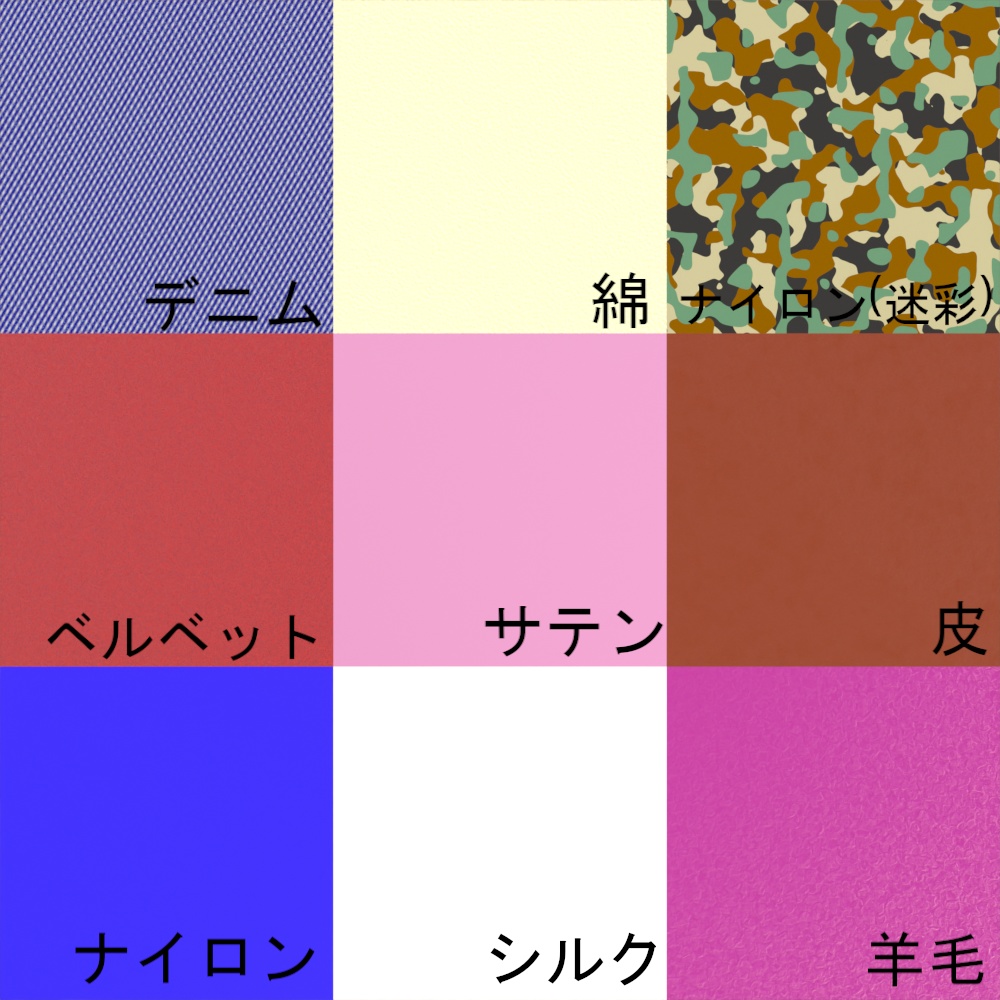 【Blender】生地のプロシージャルテクスチャセット