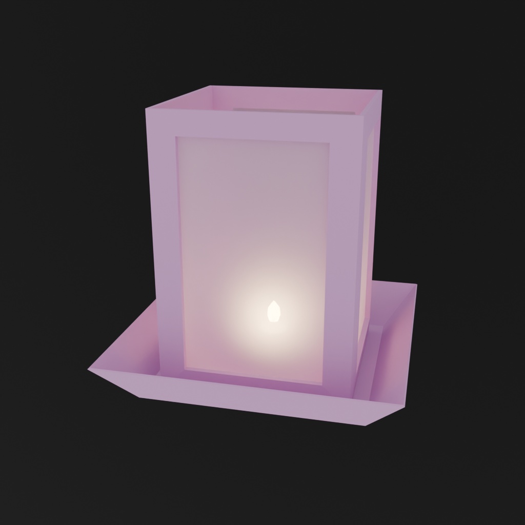 【Blender】灯籠流しのランプ “Toro Nagashi” lamp【VRChat】