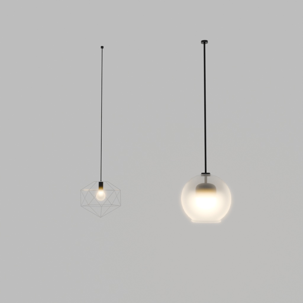 【Blender】ペンダントライトセット pendant light set【VRChat】
