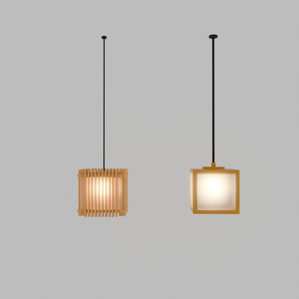 【Blender】ペンダントライトセット pendant light set【VRChat】