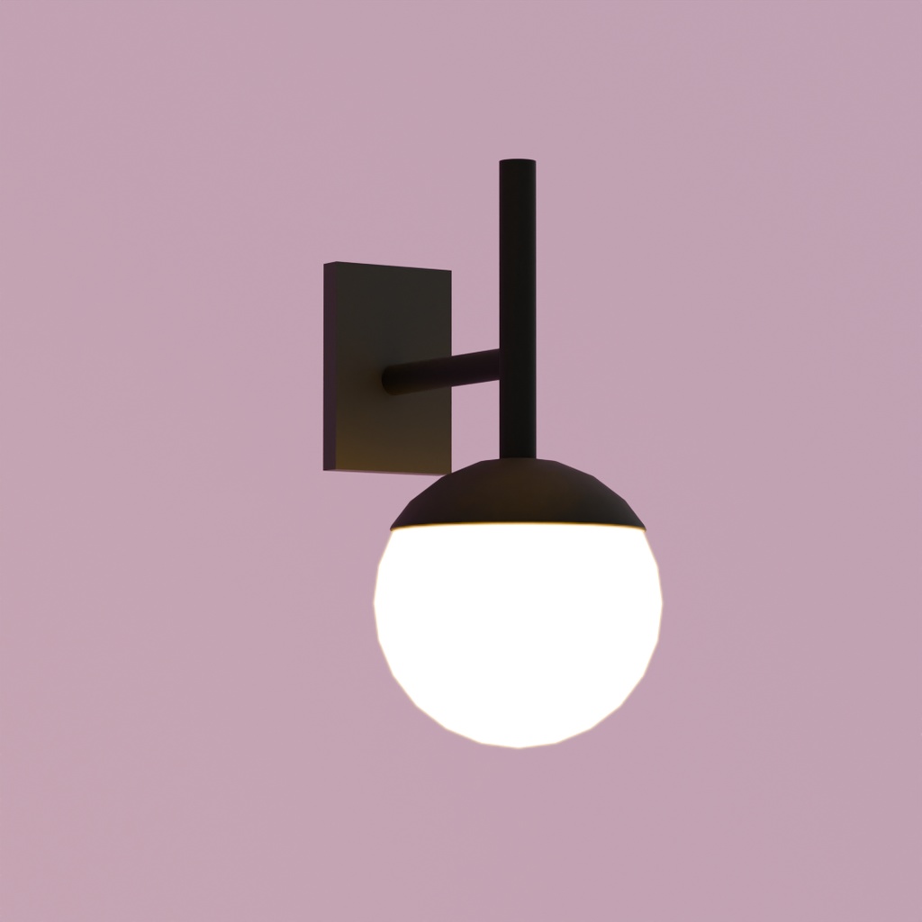 【Blender】ブラケットライト6点セット Bracket Light 6-Piece Set【VRChat】