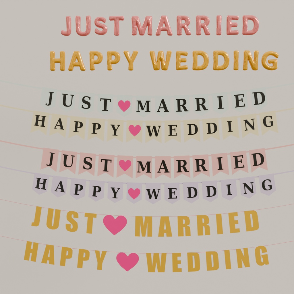 【Blender】結婚のガーランド wedding garland【VRChat】