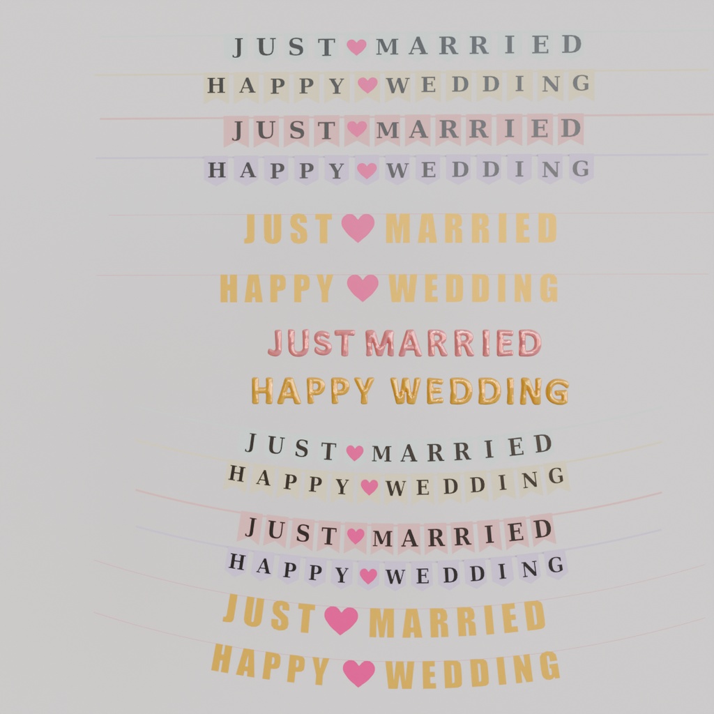 【Blender】結婚のガーランド wedding garland【VRChat】