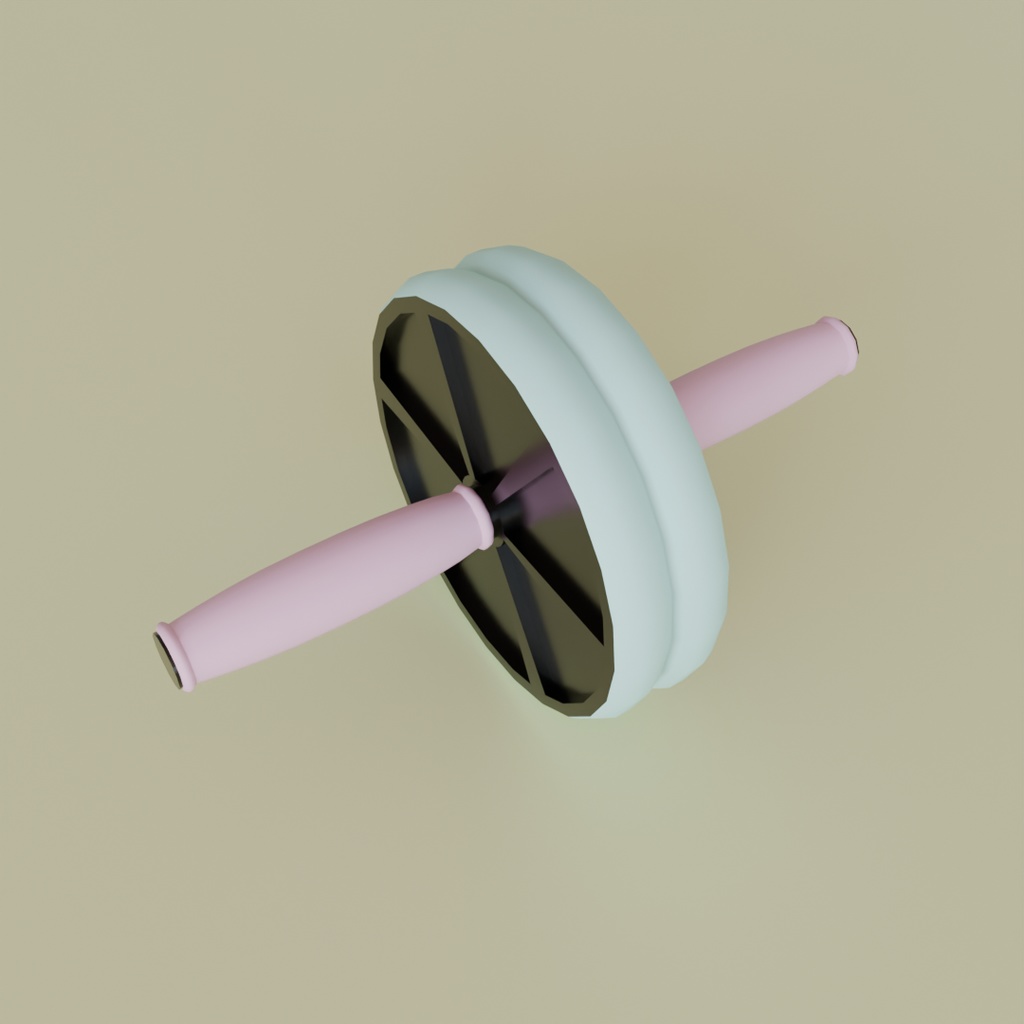 【Blender】かわいい自宅筋トレセット kawaii home muscle training set【VRChat】