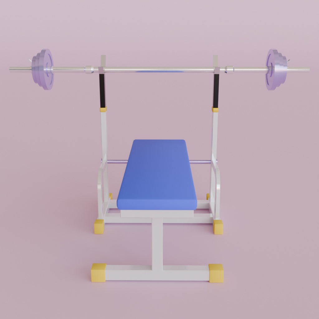 【Blender】かわいいベンチプレス kawaii bench press【VRChat】