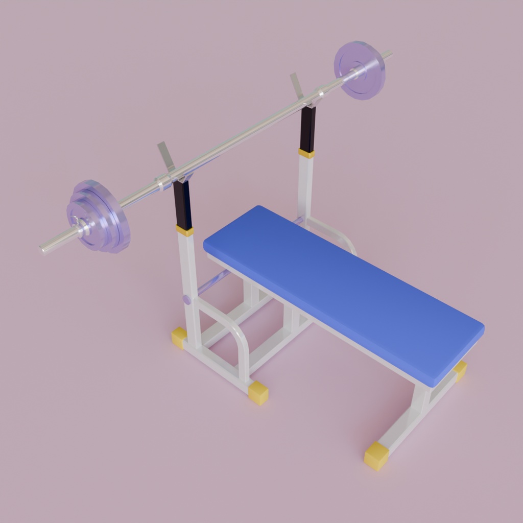 【Blender】かわいいベンチプレス kawaii bench press【VRChat】
