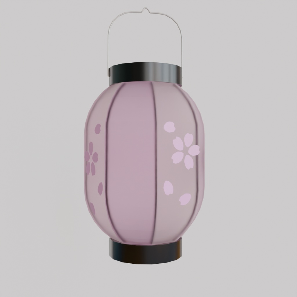 【Blender】お花見の提灯2点 Cherry blossom viewing lanterns【VRChat】