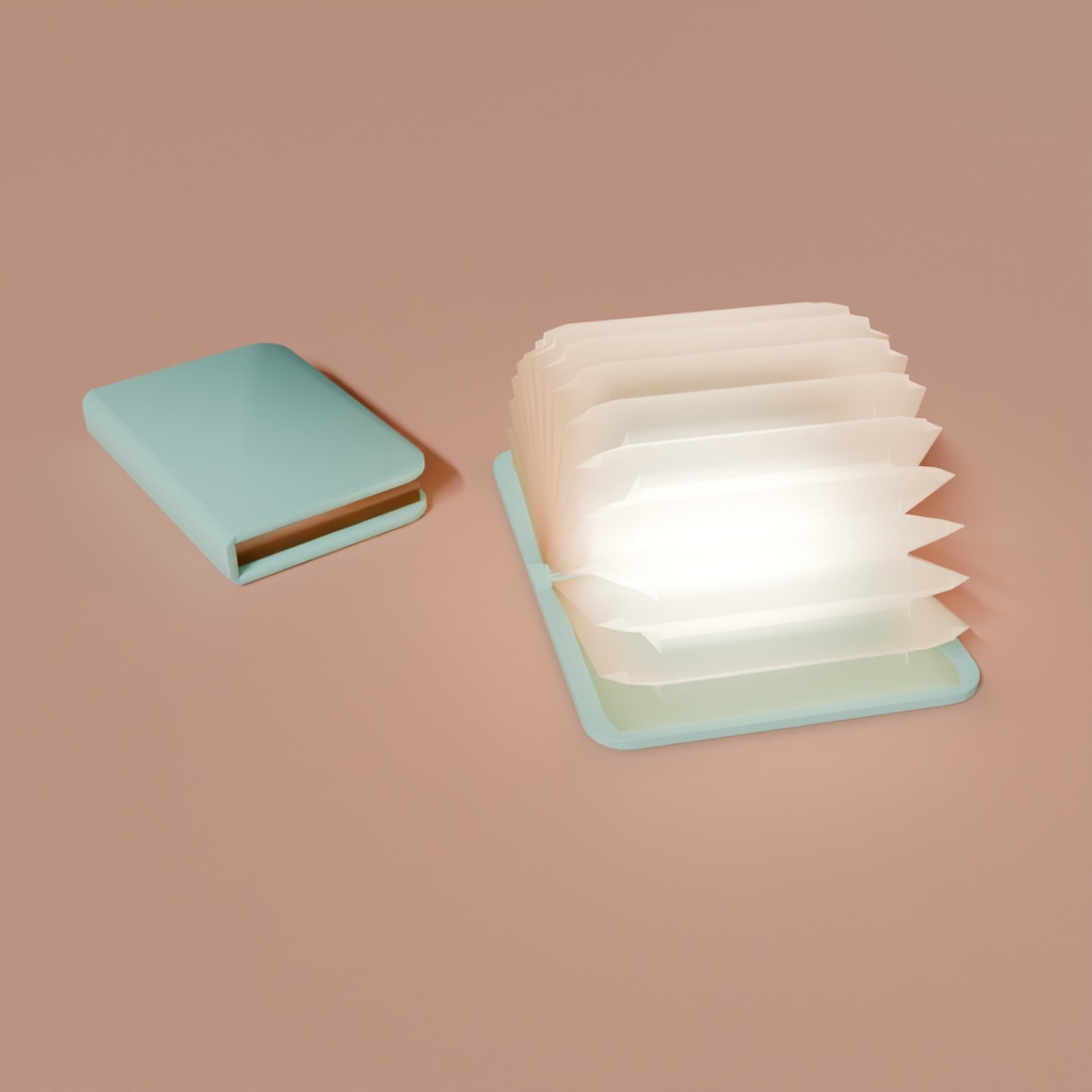 【Blender】本型ライト book type lamp【VRChat】