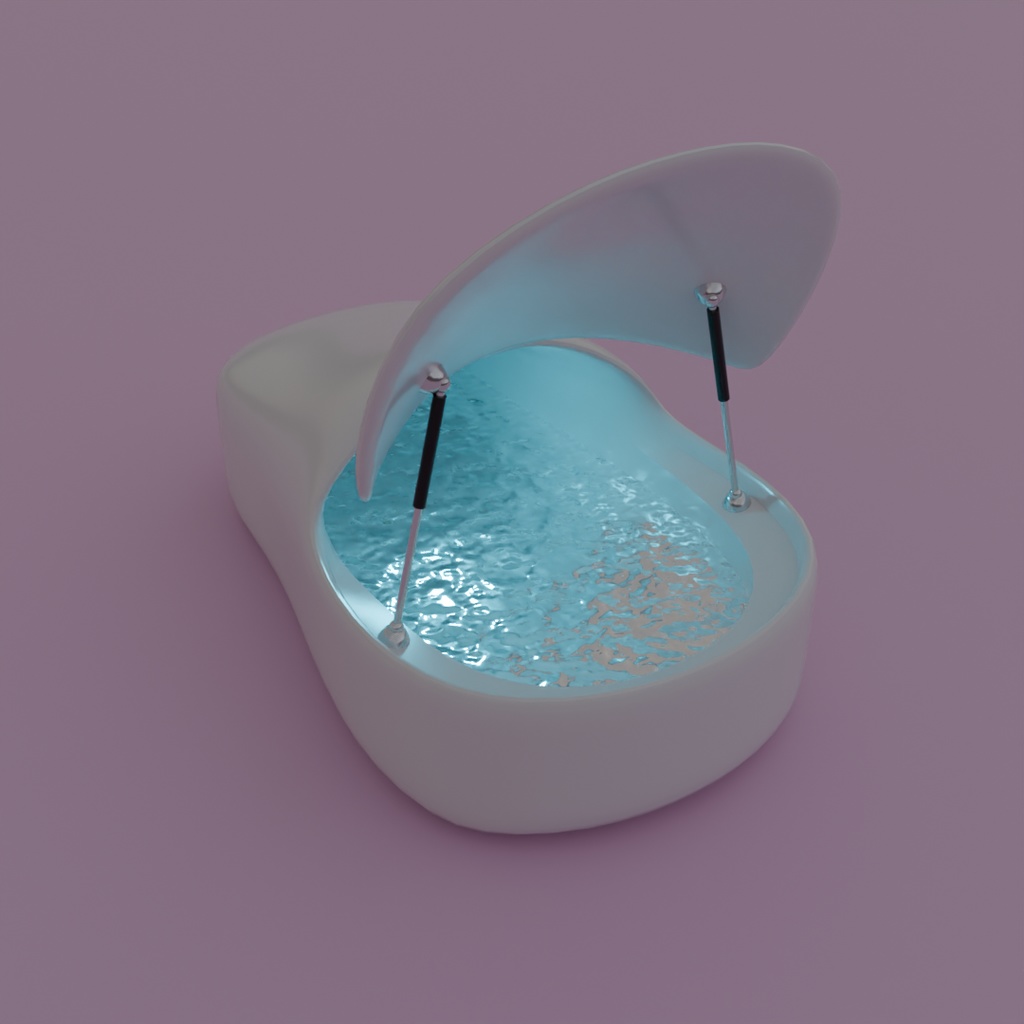 【Blender】フロートタンク Sensory Deprivation Tank