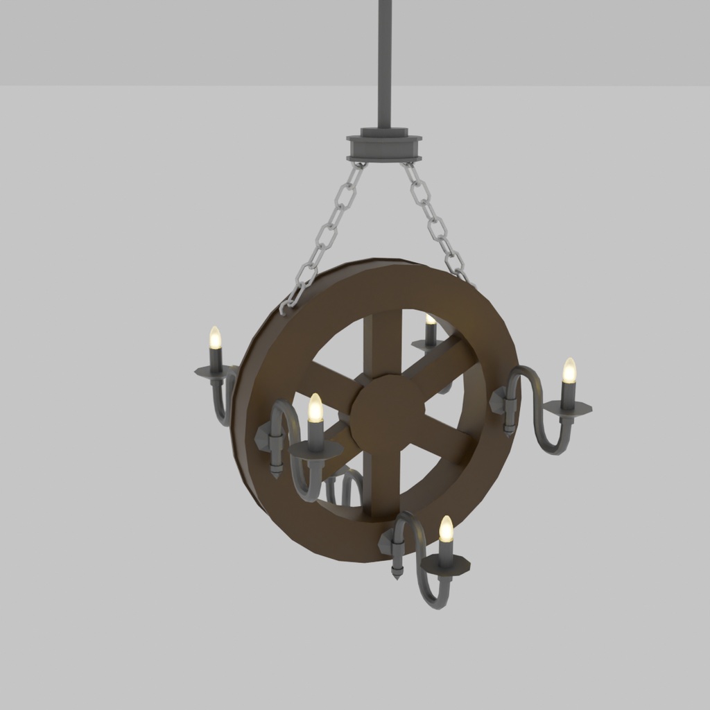 【Blender】車輪型シャンデリア wheel chandelier【VRChat】