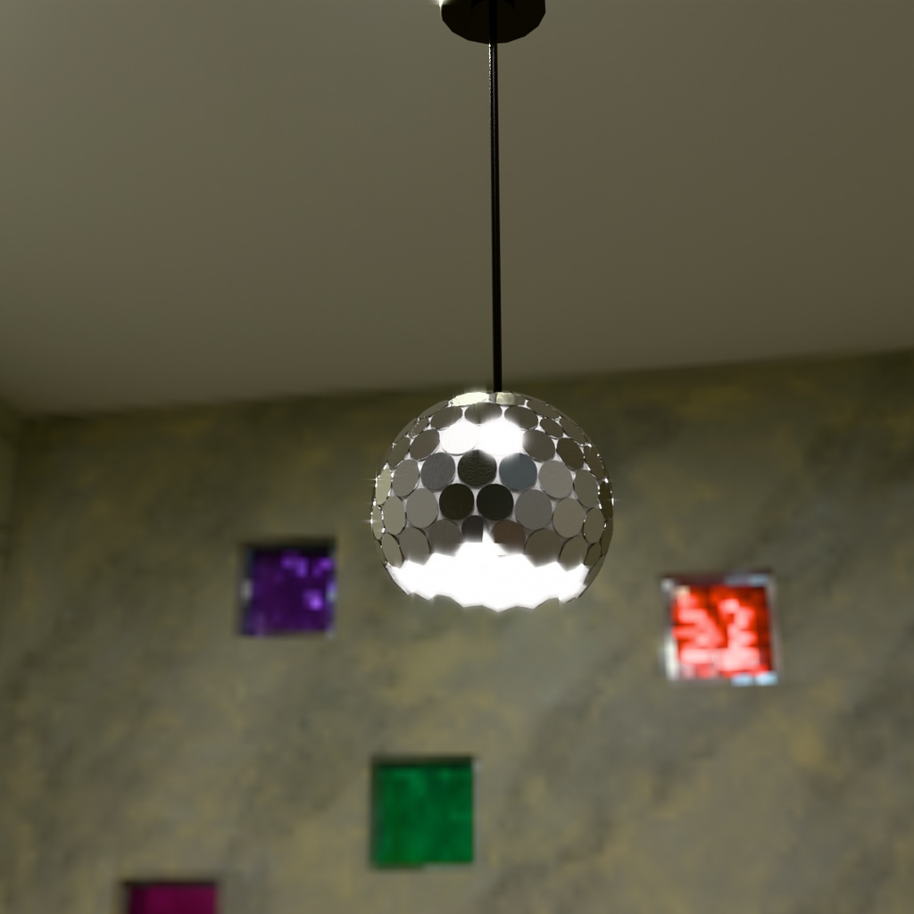 【Blender】ミラーボールライト mirrorball light
