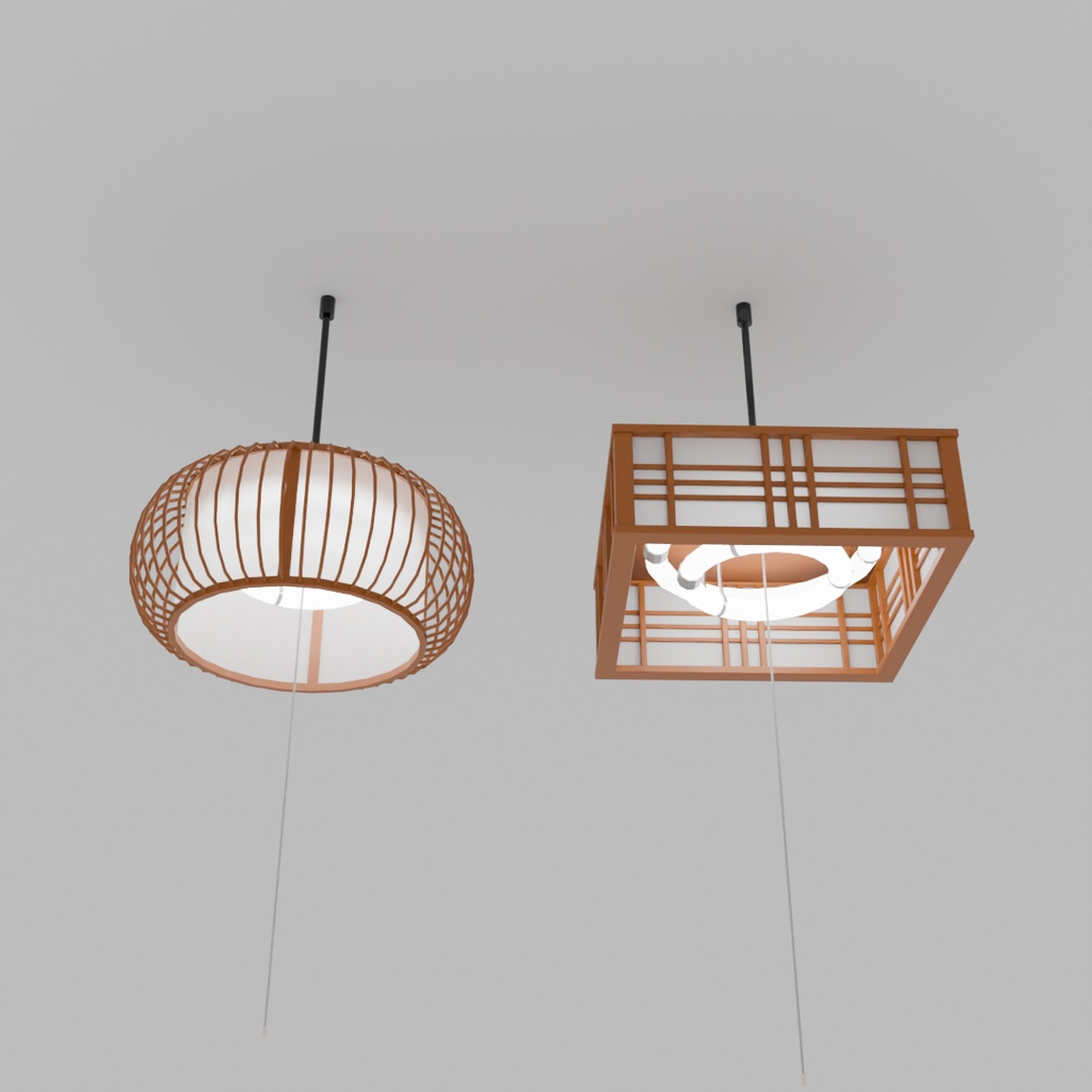【Blender】昭和の天井照明 showa ceiling light【VRChat】
