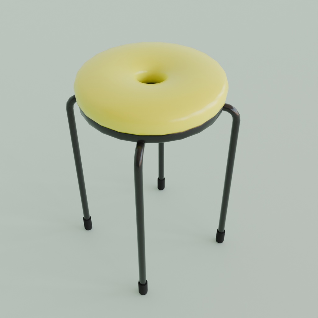 【Blender】ドーナツ型チェア 3種 donut shaped chair【VRChat】