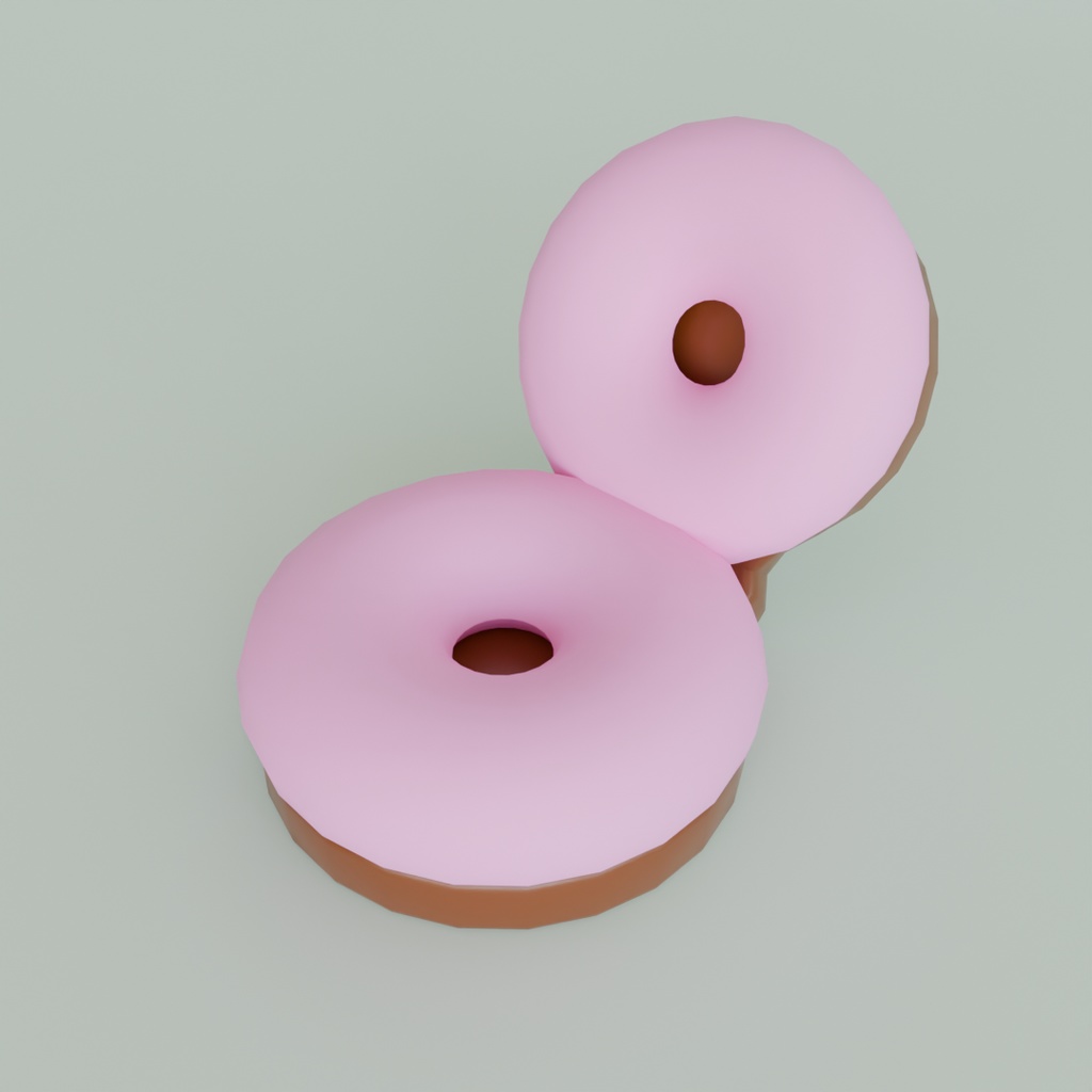 【Blender】ドーナツ型チェア 3種 donut shaped chair【VRChat】