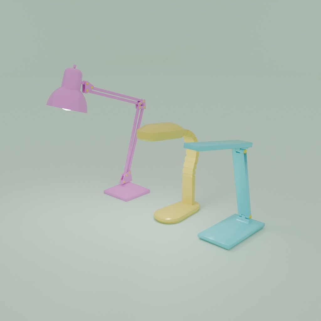 【Blender】デスクライトセット desklight set【VRChat】