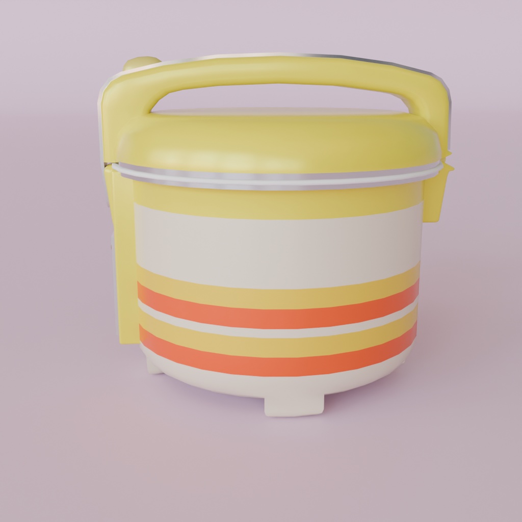 【Blender】かわいいレトロな炊飯器 kawaii retro rice cooker【VRChat】
