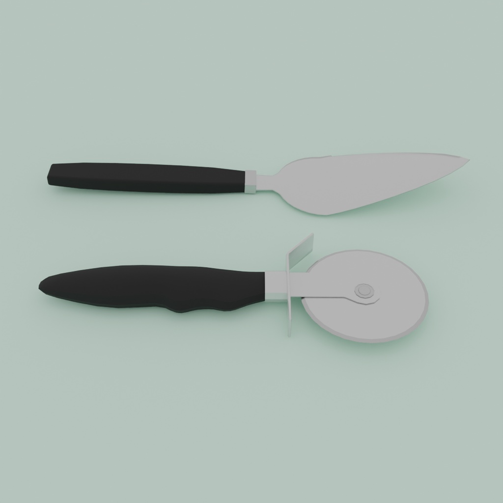 【Blender】ピザカッターとピザナイフ pizza cutter and pizza knife【VRChat】