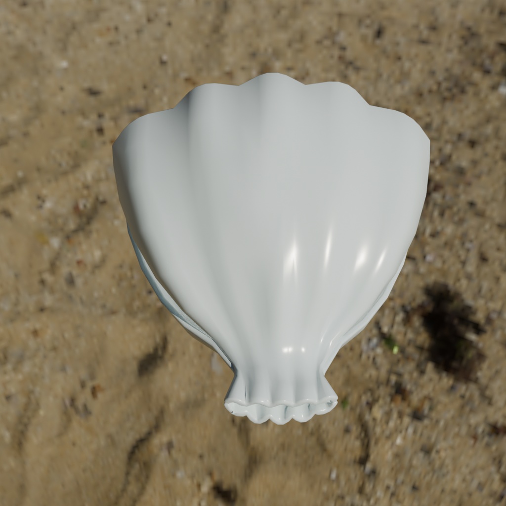 【Blender】貝殻ランプ seashell lamp【VRChat】