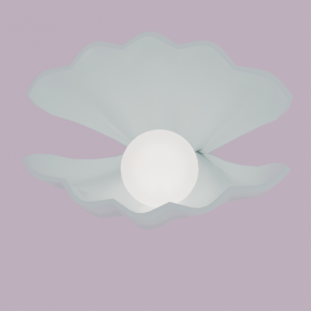 【Blender】貝殻ランプ seashell lamp【VRChat】