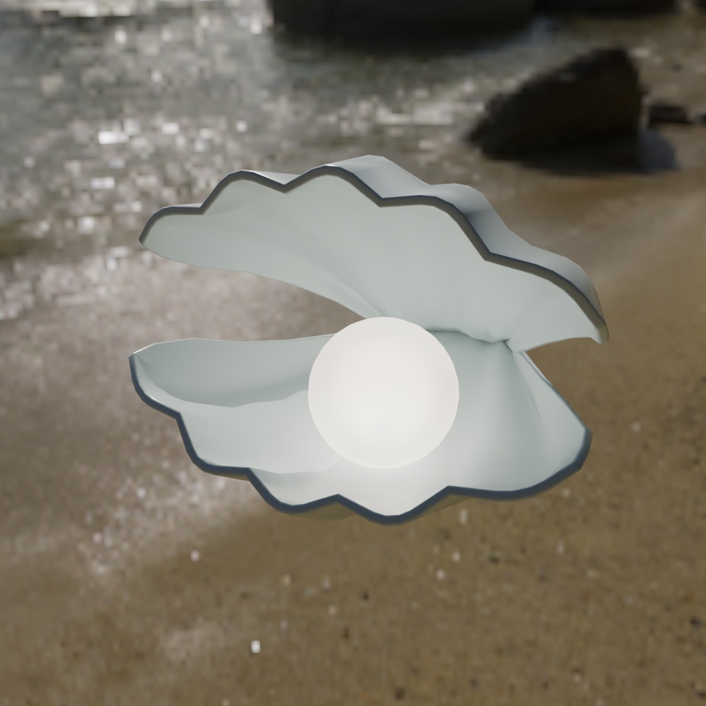 【Blender】貝殻ランプ seashell lamp【VRChat】