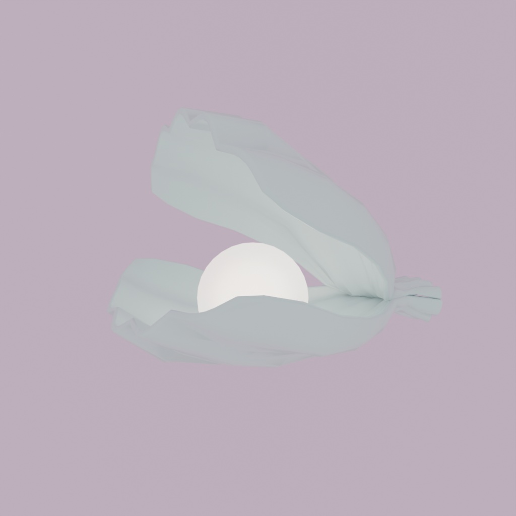 【Blender】貝殻ランプ seashell lamp【VRChat】