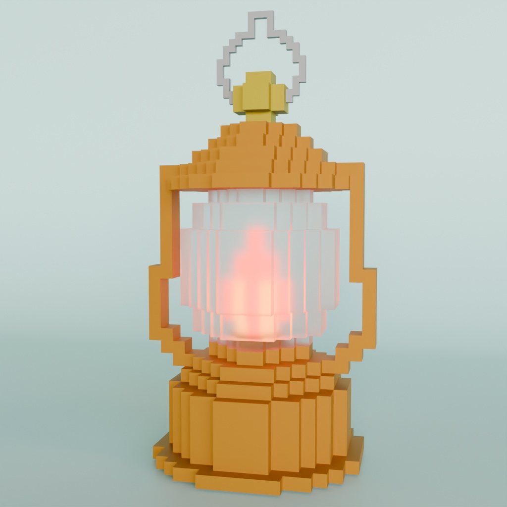 【Blender】ドット風ランタン3点セット dot style lantern set【VRChat】