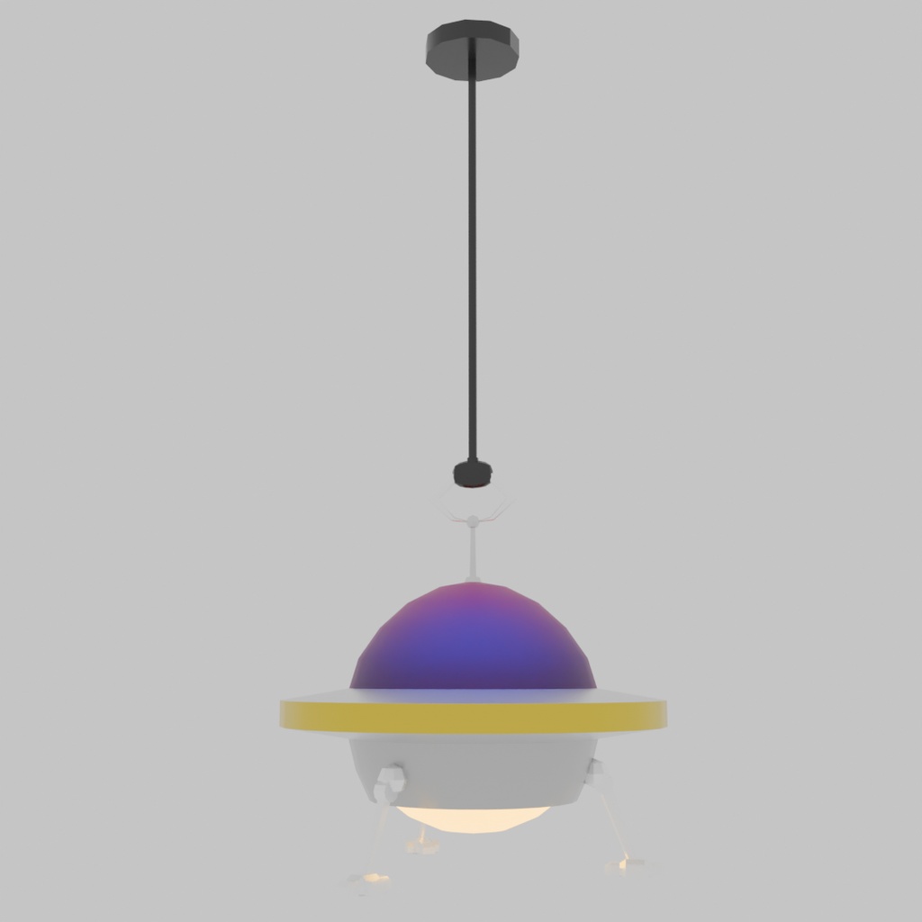 【Blender】UFOライト3点セット UFO light set【VRChat】