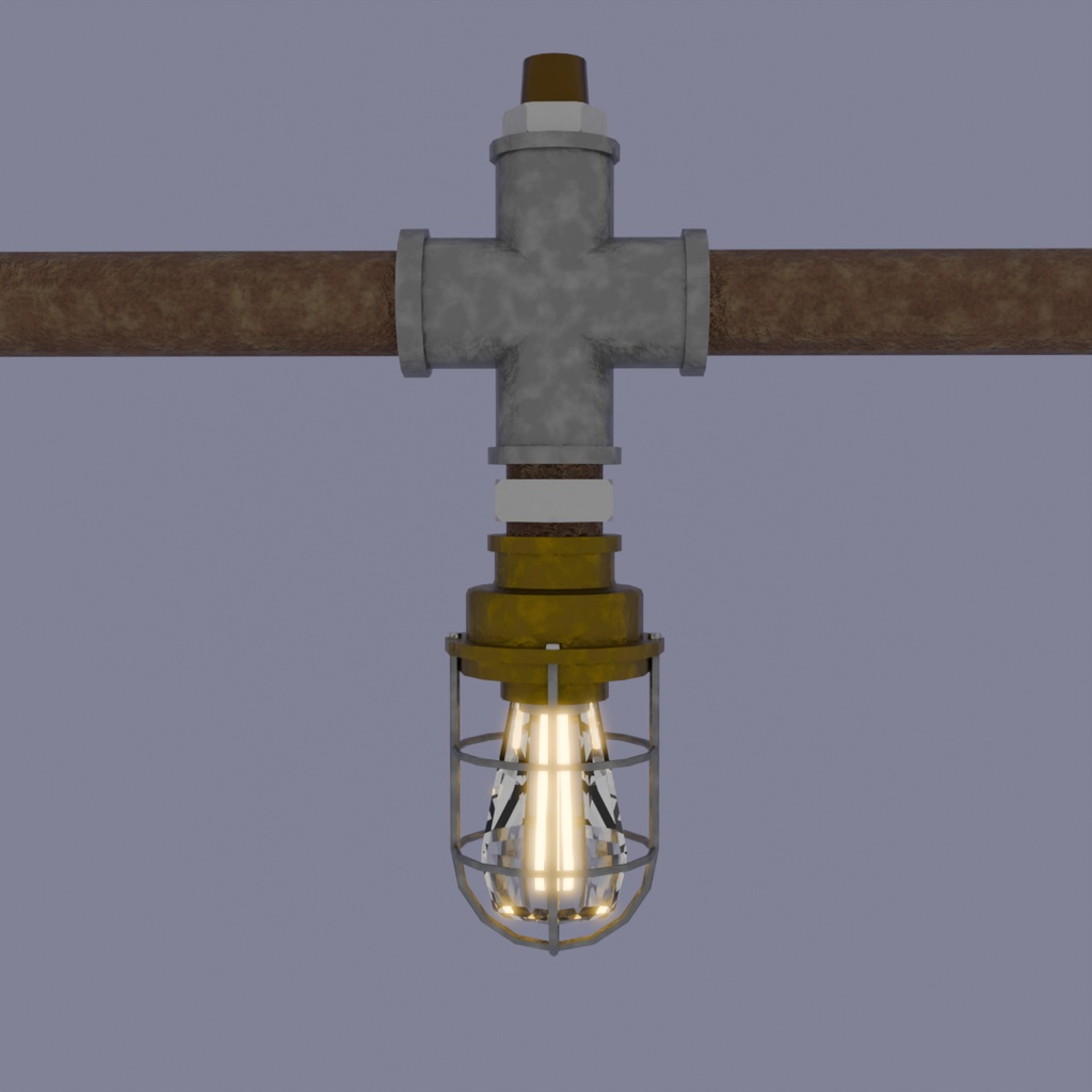 【Blender】スチームパンク風ライトガーランド作成セット