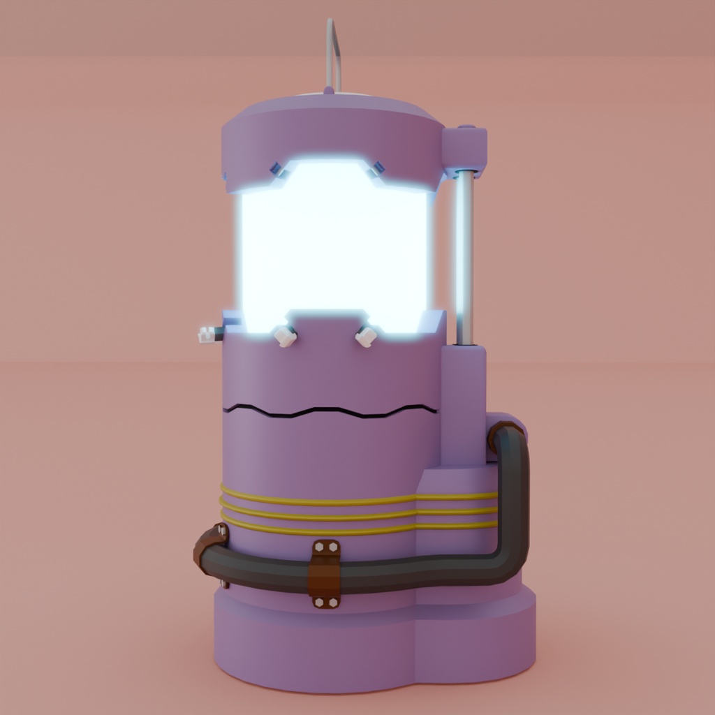 【Blender】引っ張ると光るランタン【VRChat】