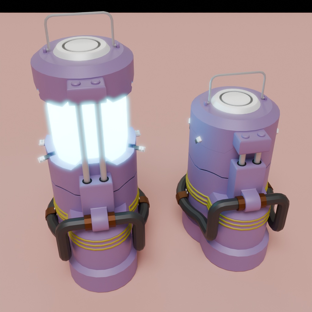 【Blender】引っ張ると光るランタン【VRChat】