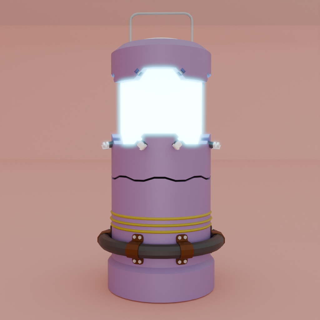 【Blender】引っ張ると光るランタン【VRChat】