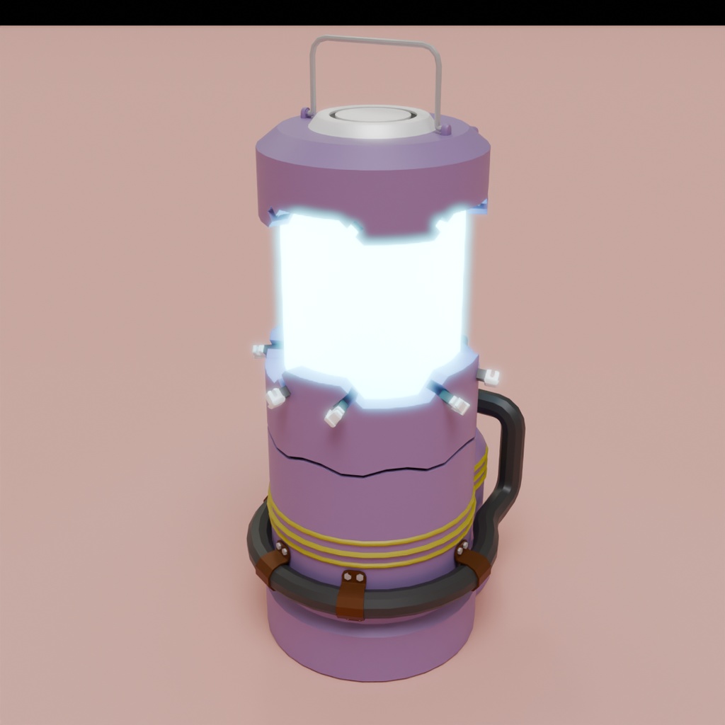 【Blender】引っ張ると光るランタン【VRChat】