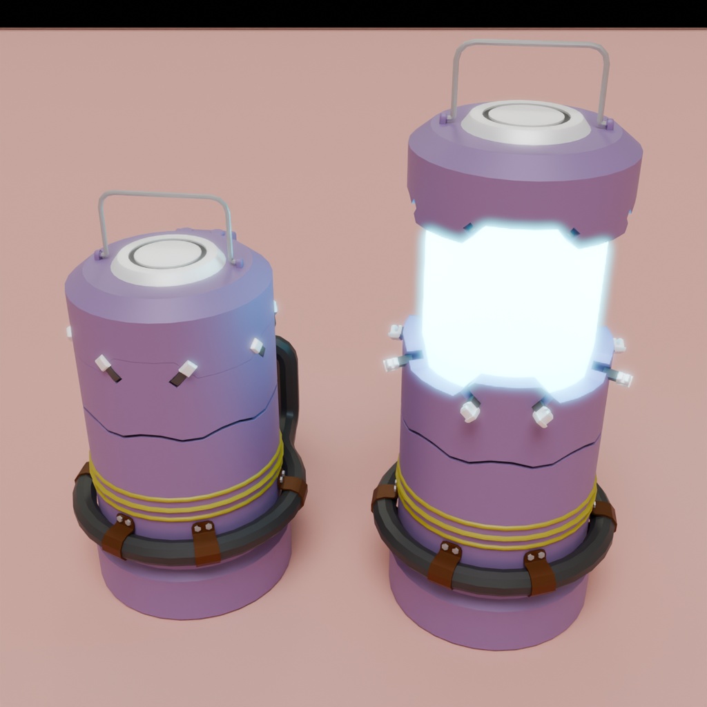 【Blender】引っ張ると光るランタン【VRChat】