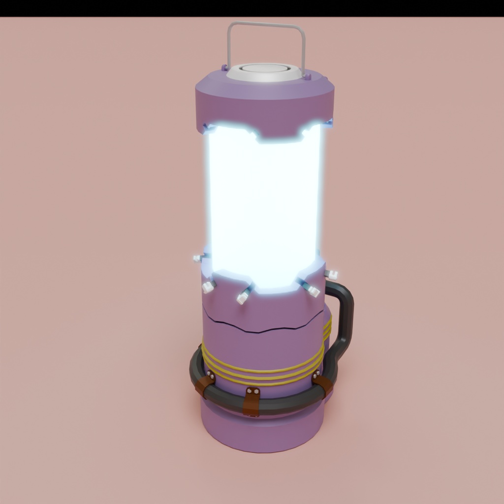 【Blender】引っ張ると光るランタン【VRChat】