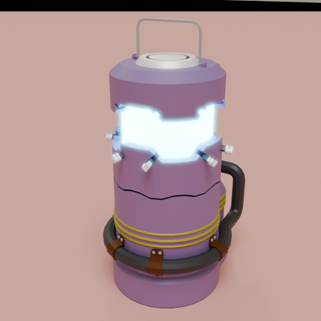 【Blender】引っ張ると光るランタン【VRChat】