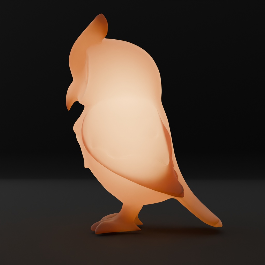 【Blender】フクロウの間接照明 indirect lighting for owl【VRChat】