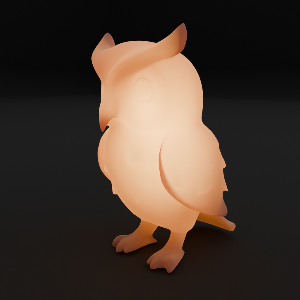 【Blender】フクロウの間接照明 indirect lighting for owl【VRChat】