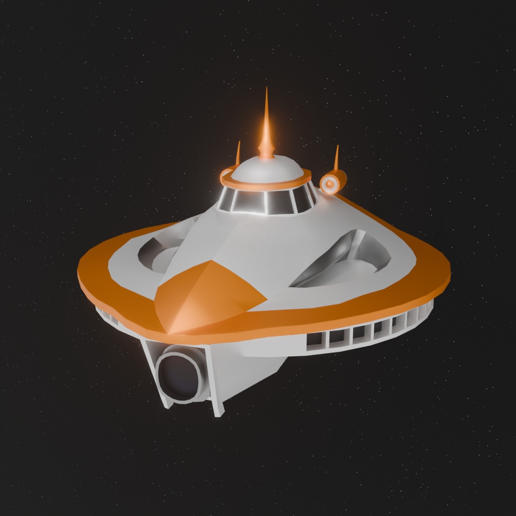 【Blender】スペースシップ1号 Spaceship 1