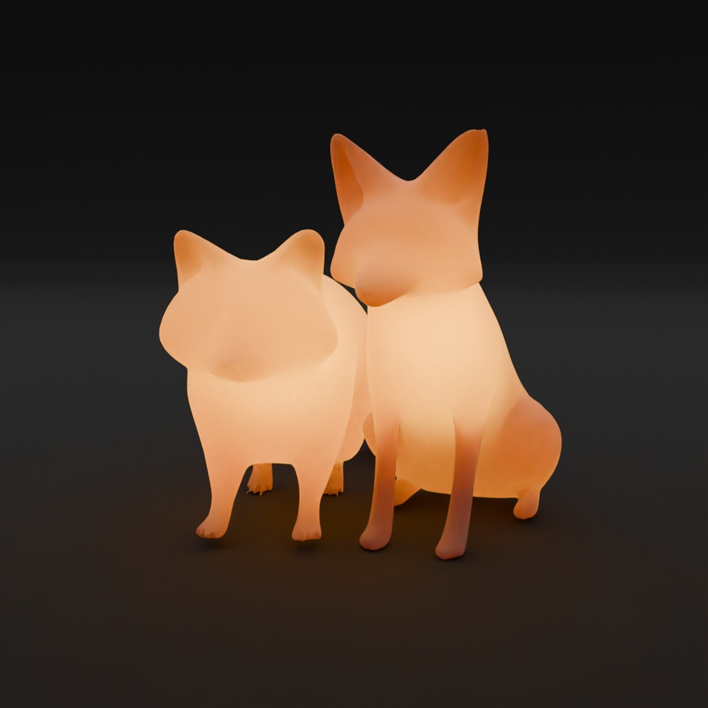 【Blender】狸と狐の間接照明 indirect lighting for raccoon dog and fox【VRChat】