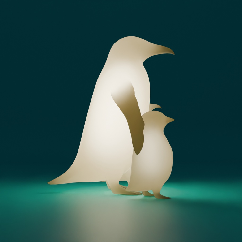 【Blender】ペンギン家族の間接照明 Indirect lighting of penguin family【VRChat】