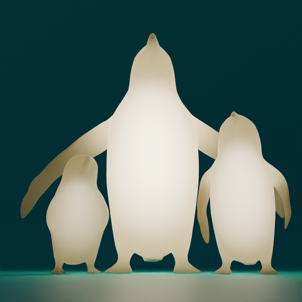 【Blender】ペンギン家族の間接照明 Indirect lighting of penguin family【VRChat】