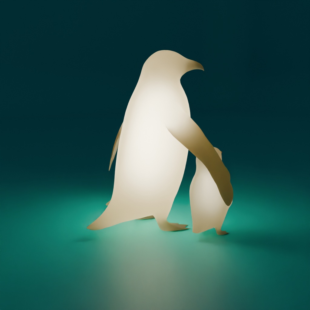 【Blender】ペンギン家族の間接照明 Indirect lighting of penguin family【VRChat】