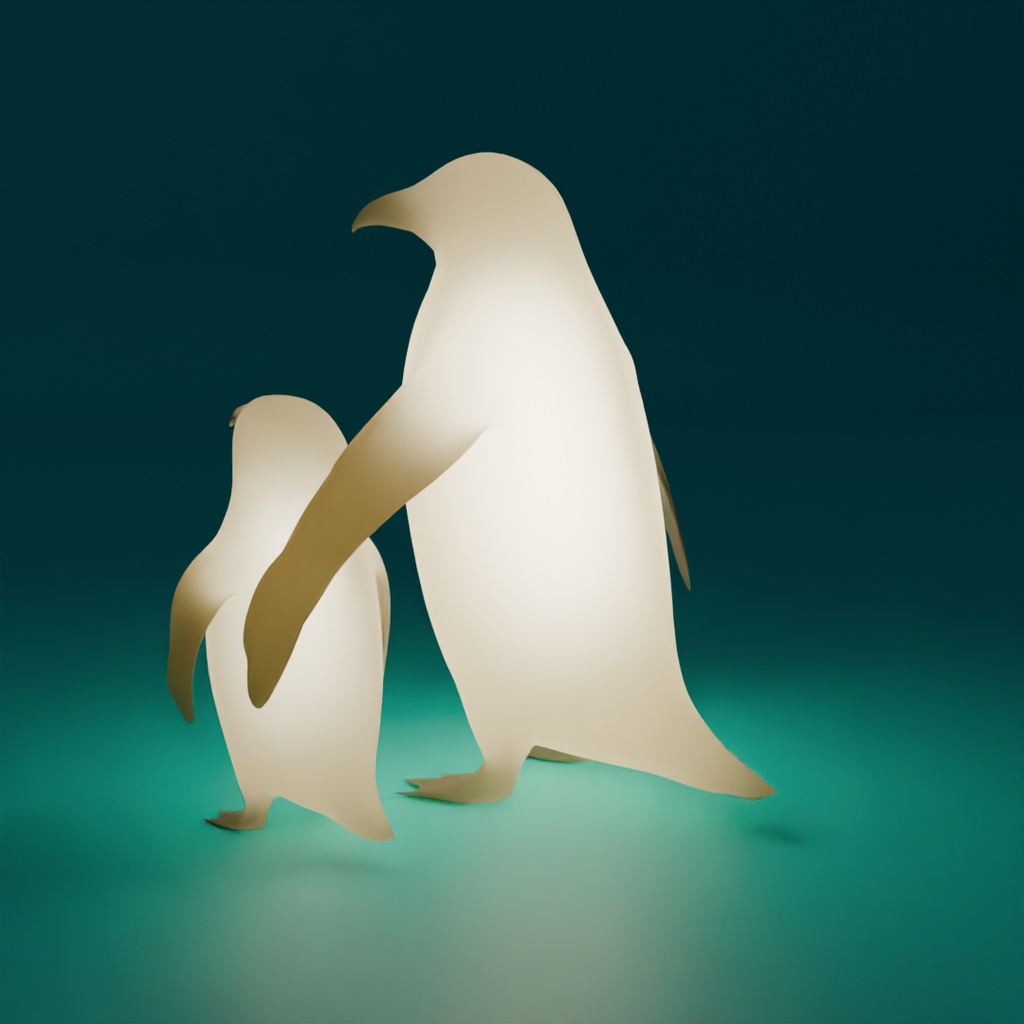 【Blender】ペンギン家族の間接照明 Indirect lighting of penguin family【VRChat】