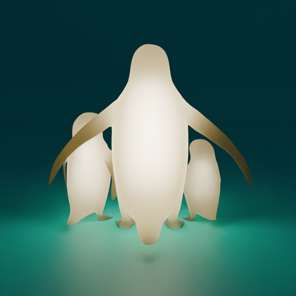 【Blender】ペンギン家族の間接照明 Indirect lighting of penguin family【VRChat】