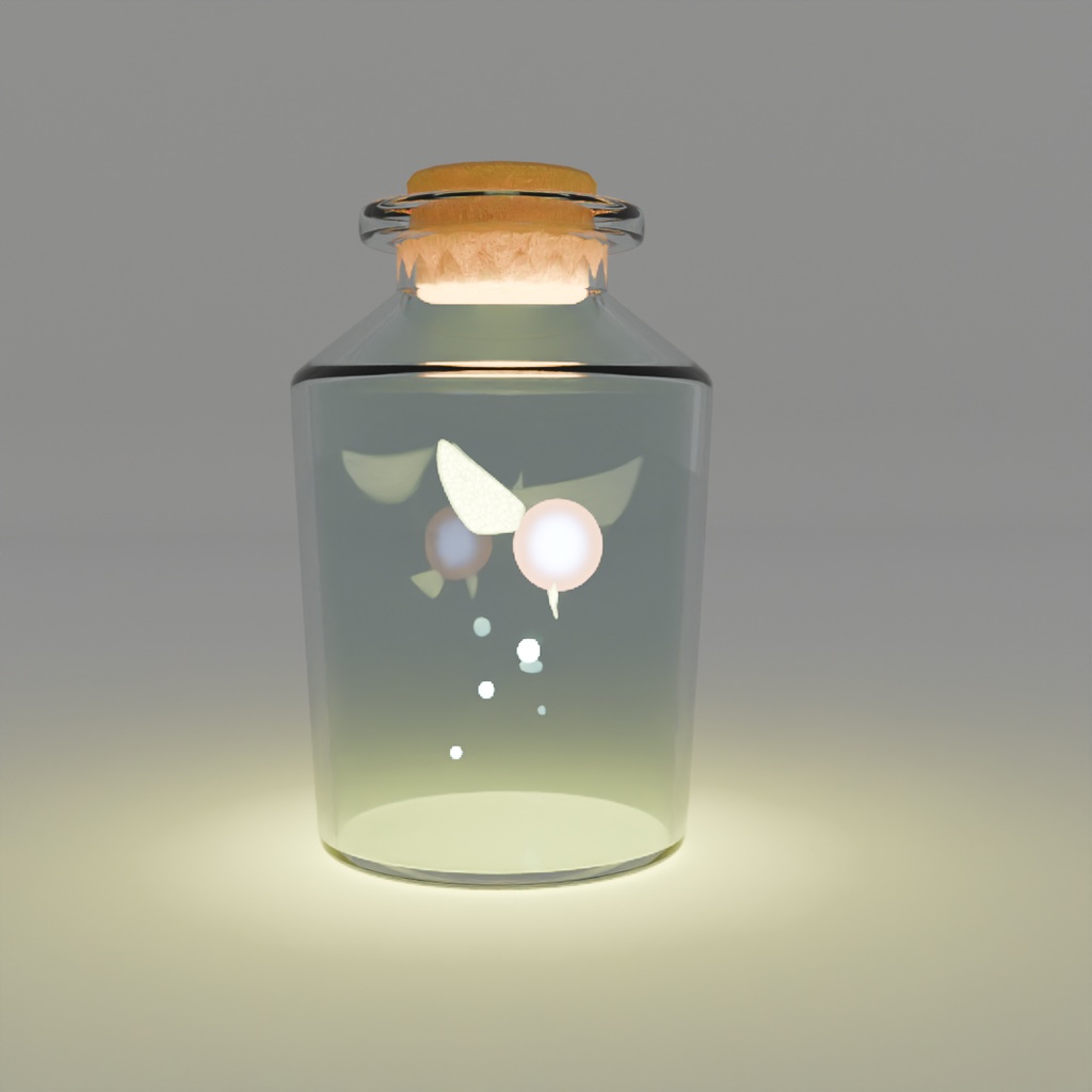 【Blender】瓶詰妖精のライト Bottled fairy lights【VRChat】