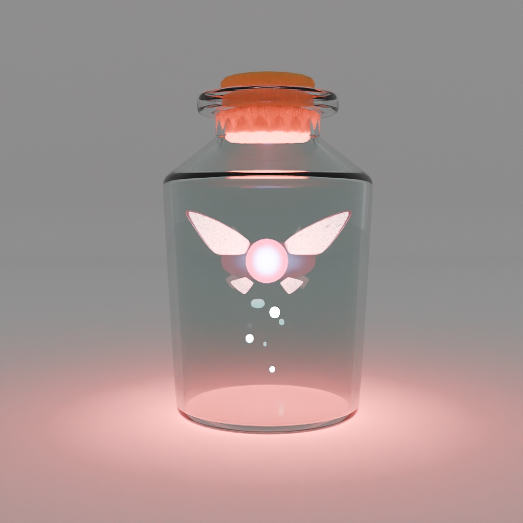 【Blender】瓶詰妖精のライト Bottled fairy lights【VRChat】