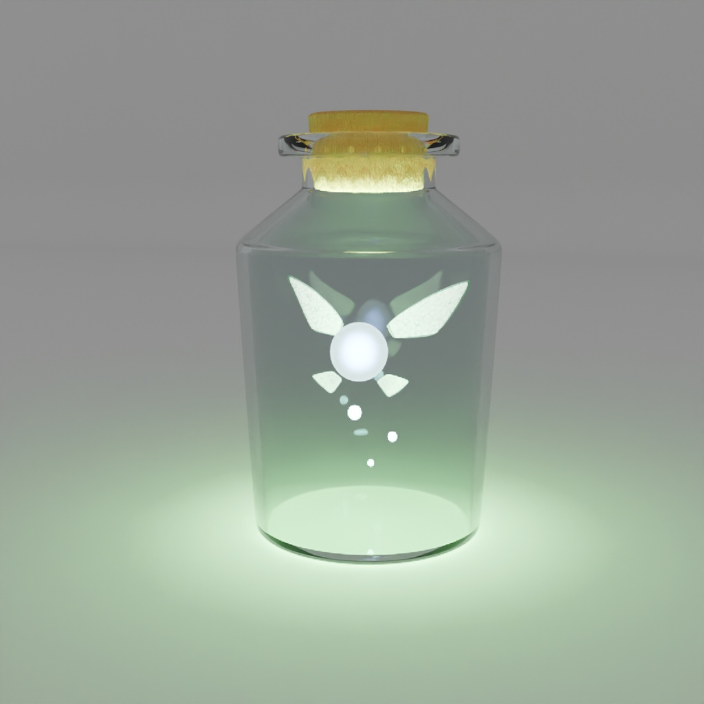 【Blender】瓶詰妖精のライト Bottled fairy lights【VRChat】