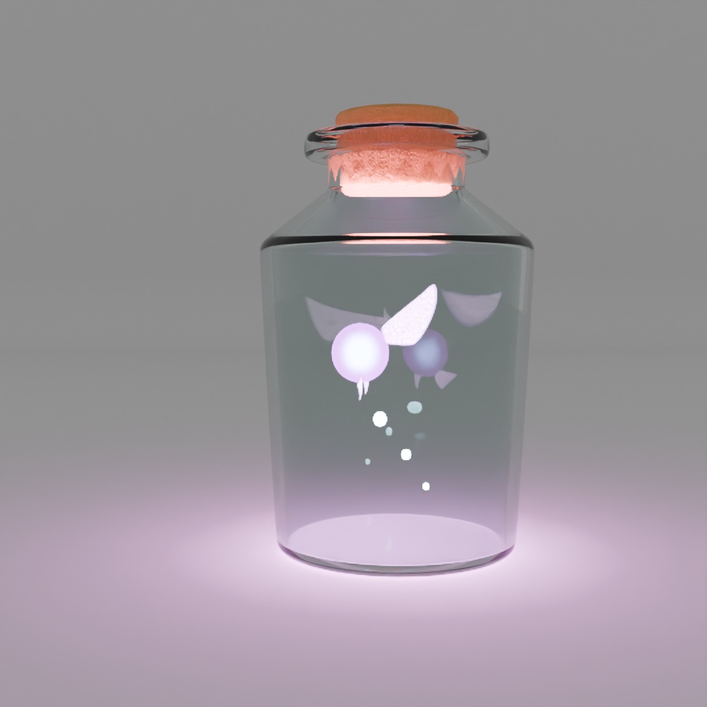 【Blender】瓶詰妖精のライト Bottled fairy lights【VRChat】