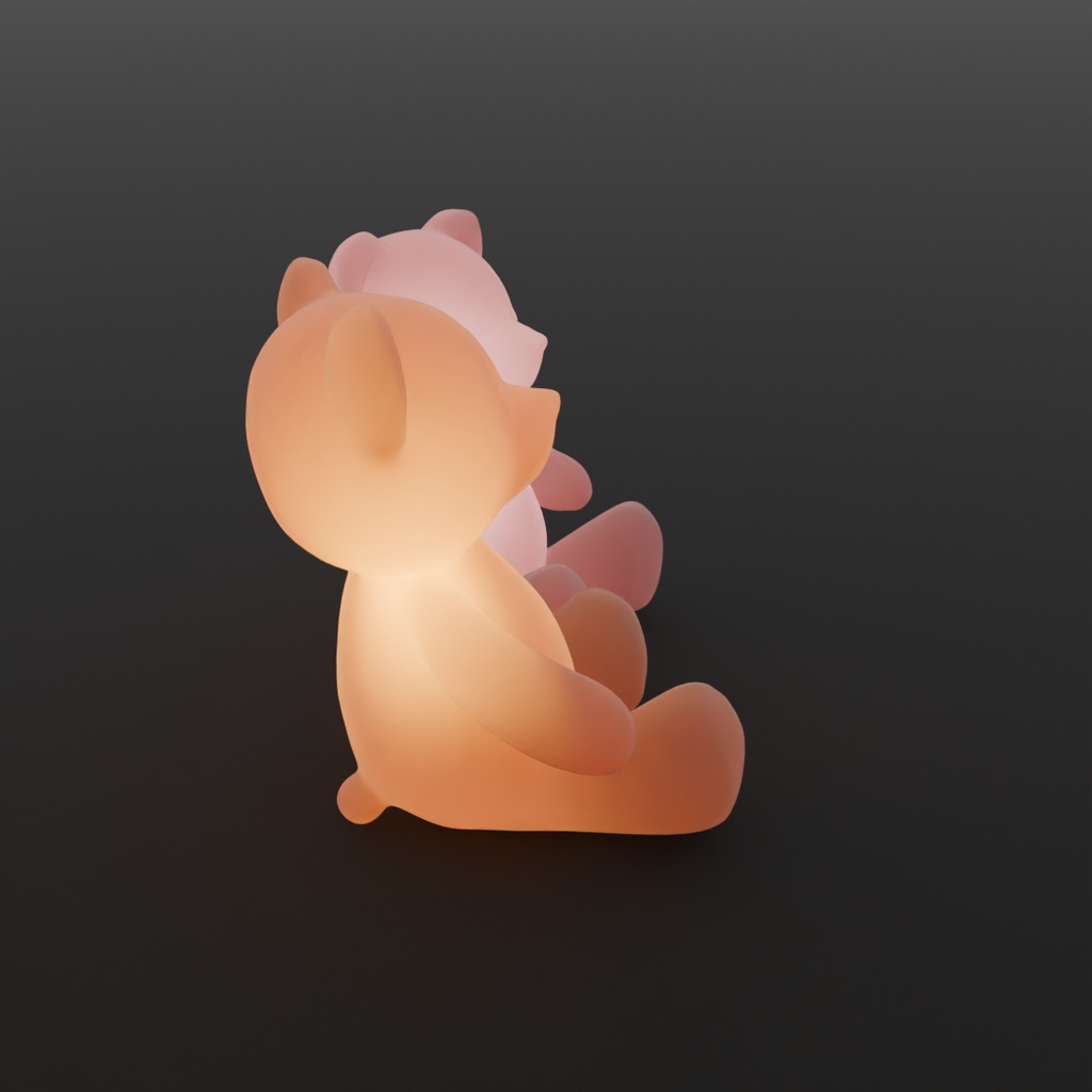 【Blender】テディベアのペアの間接照明 Indirect lighting for a pair of teddy bears【VRChat】